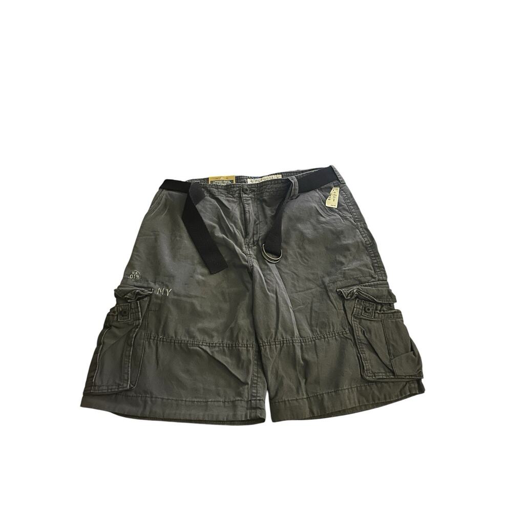 NWT Aeropostale Cargo Shorts Mens 38 Dark Gray Y2K